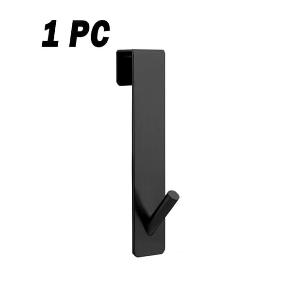 Brusekabinedørskrog, Rustfrit Stål, Pladsbesparende Design,17.8cm, Sort-1PC