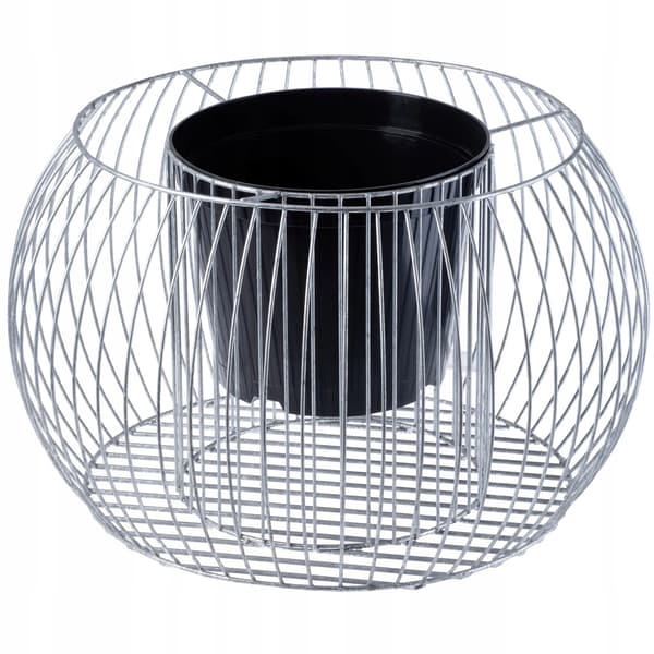 Trädgårdskrukor, Stålmaterial, Unik Design,Silver