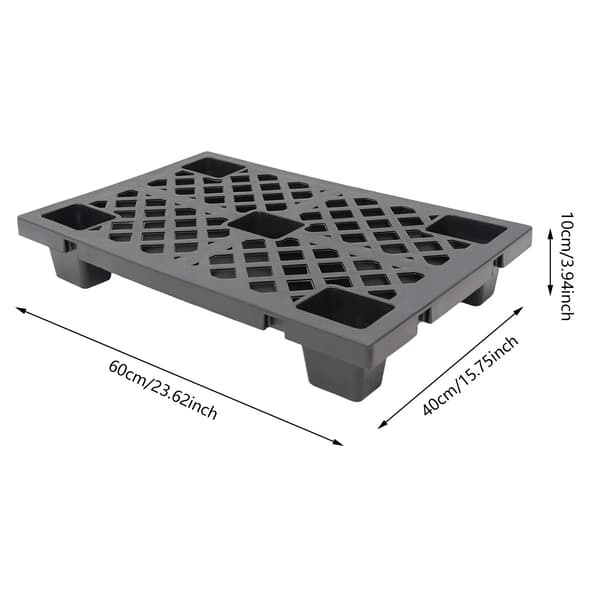 Plastpaller, Stabelbar Design, 100 kg Belastningsevne,sort