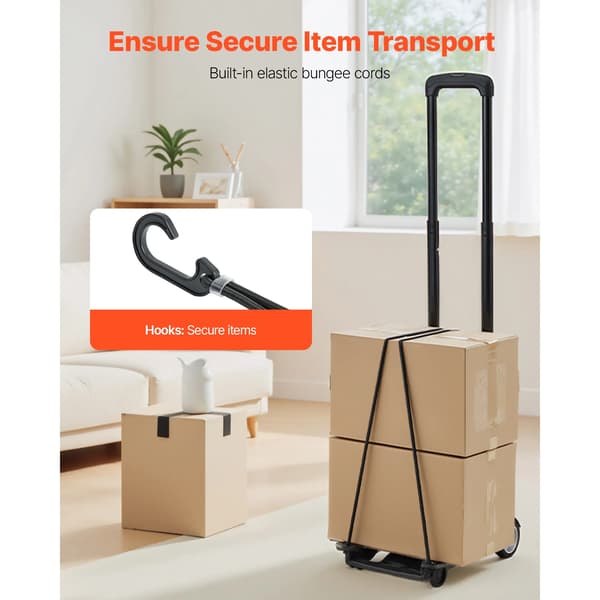 Fällbar Handtruck, 110 lbs Kapacitet, Sammanfallande Design,