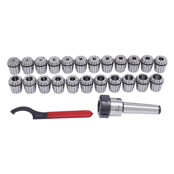 Collet Set, 23 delar Hög Precision, Hållbart Fjäderstål,Silver