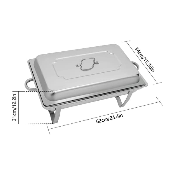 Chafing Dish, Rostfritt Stål, 9L Kapacitet,Silver