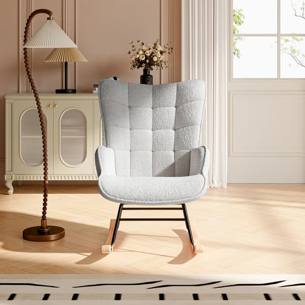 Gyngestol, Ergonomisk Støtte, Minimalistisk Moderne Design,LYS GRÅ