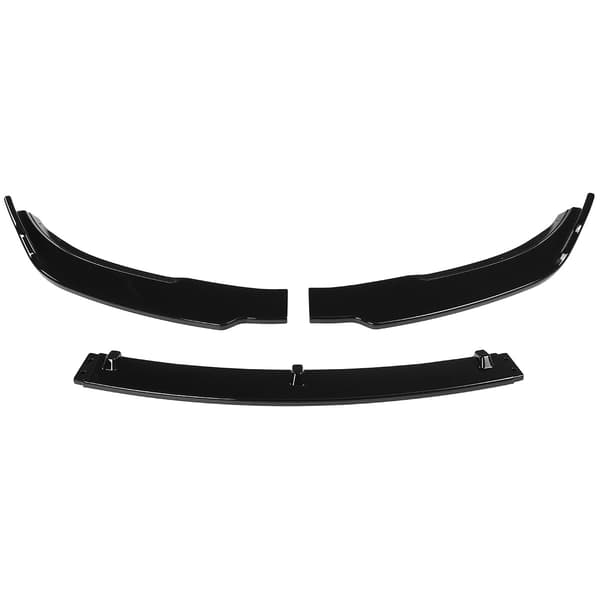 Front Bumper Lip Body Kit Spoiler, Tilpasset, Holdbart ABS Plastik,Glansende Sort