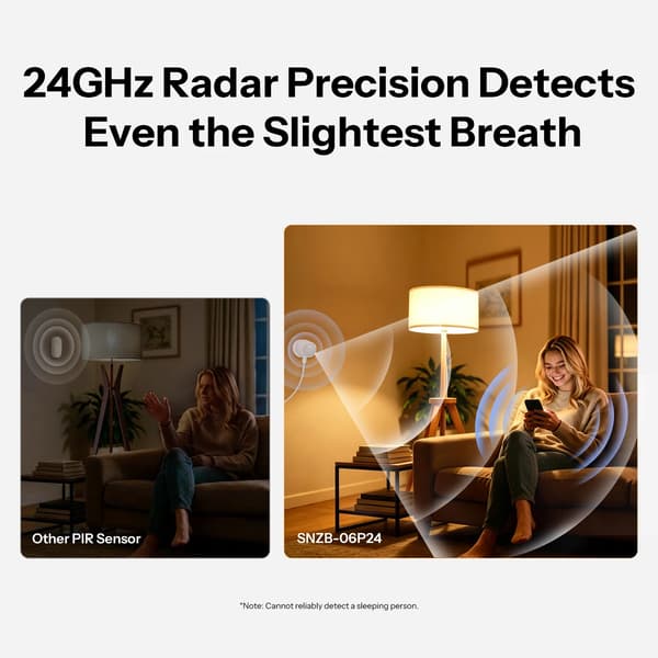 Zigbee Närvarosensor, Avancerad Radardetektering, Smarta Hemkompatibilitet,SNZB-06P24