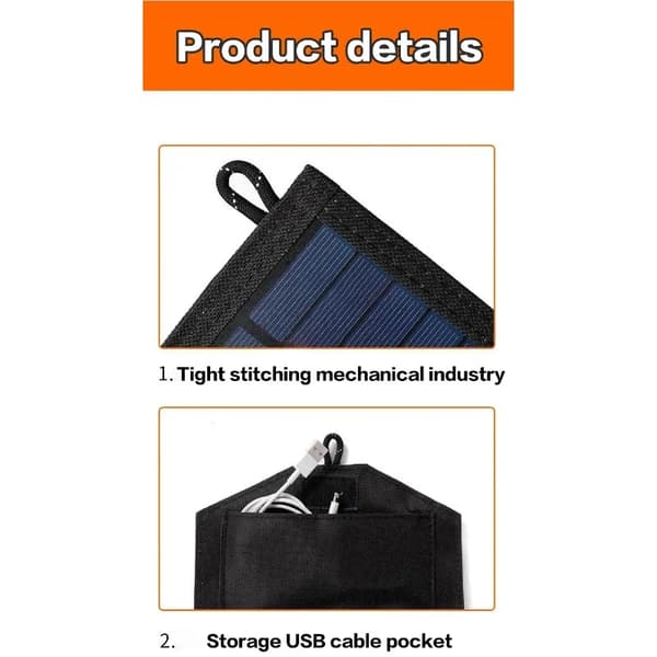Solpanel, Bærbart Design, Hurtig Opladningskapacitet,6-fold solpanel