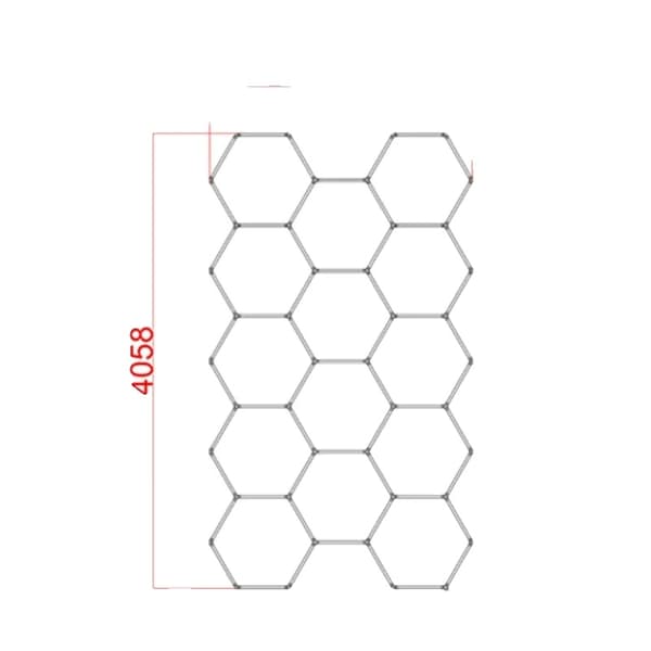 Garage Lys, Hexagonal Design, Justerbar Strålevinkel,Nej-b, 14-Hul