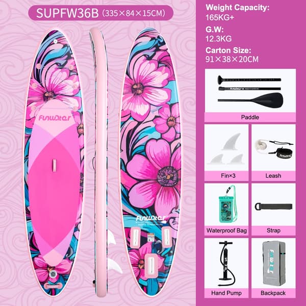 Stand Up Paddle Board, Letvægts, Holdbart Materiale,SUPFW36B(335×84×15CM)