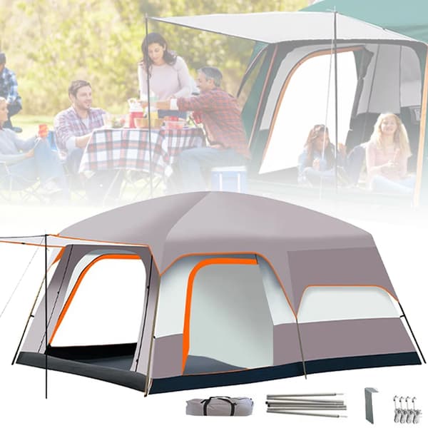 Camping telt, fire-sæson design, ventileret og rummelig,A