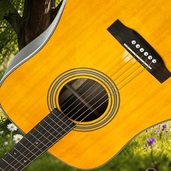 Akustisk Gitarr, Rosenwoodhals, Fast Bro,GUL