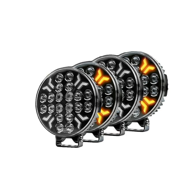 LED Arbejdslys, Dobbelt Lysfunktionalitet, Nem Installation,2PC 7tommer Med DRL