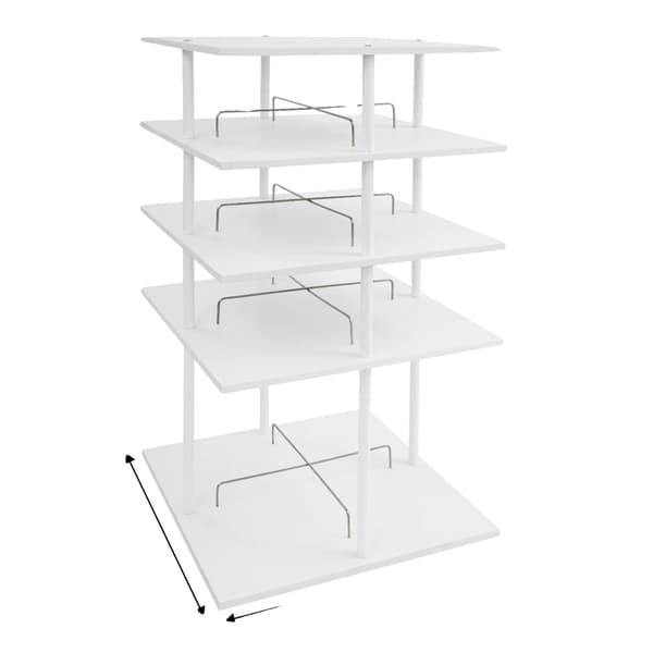 Sko Rack, 360° Rotations, Multifunktionel Opbevaringsløsning,4 niveauer hvid