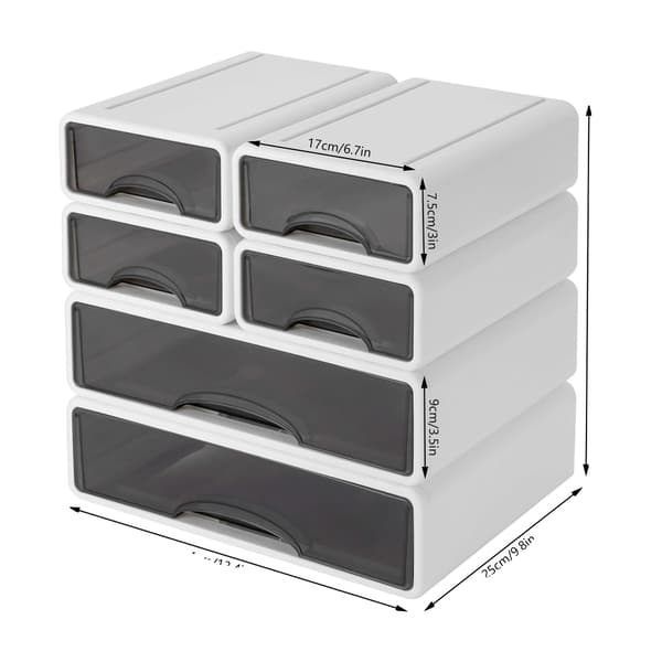 Skuffeorganisator, 6 Rum, Holdbart Design,HVID