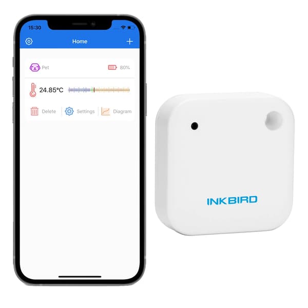 Temperatursensor, Bluetooth-forbindelse, Vandtæt design,Som billede