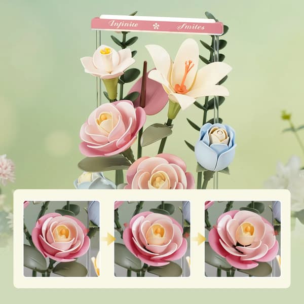 3D Pussel, Blomstrande Rörelse, Dynamisk Anpassning,AF01D