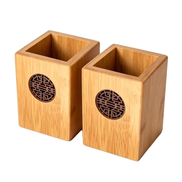 Pennhållare, Bambumaterial, Modern Design,2st