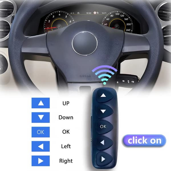 Digital Cluster Dashboard, Ratkontrolknapper, Frontplacering,kontrolknapper