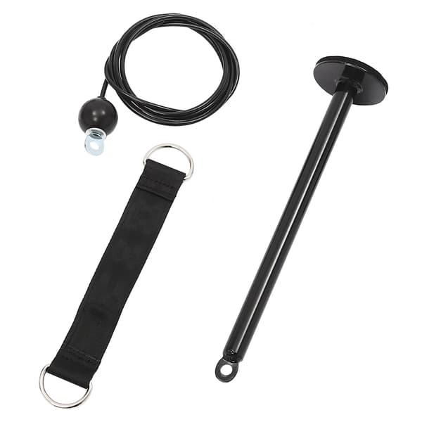 Remskive System, 100 kg Kapacitet, Justerbar Kabellængde,Sort