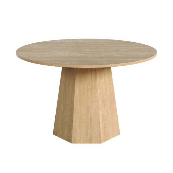 Spisebord, Rund Form, Minimalistisk Design, 120 x 75 cm,Egetræ