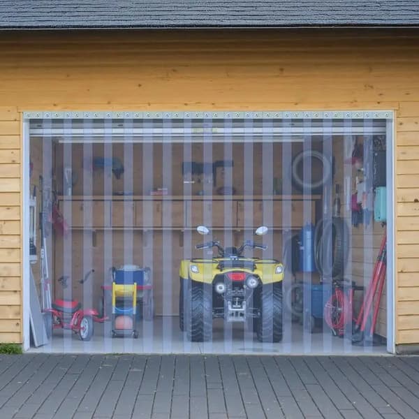 PVC Gardin, Vindskydd, Termisk Isolering, armégrön