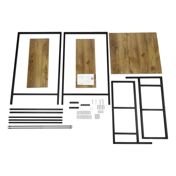 Opbevaringshylde, Pladsbesparende Design, Holdbar Konstruktion,sort