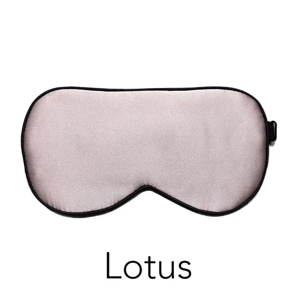 Sovmask, 100% Morbärsilke, Justerbart Band,Lotus
