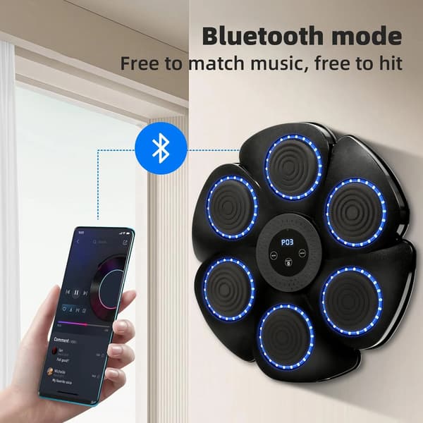 Boksemaskine, Bluetooth-forbindelse, Rhythmus-tilstandsfunktionalitet,sort