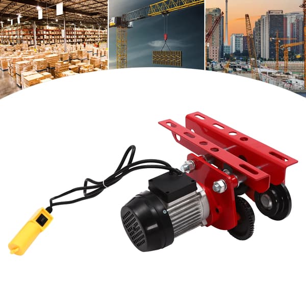 Elektrisk vinsch, hållbart material, 1T lastkapacitet,Röd
