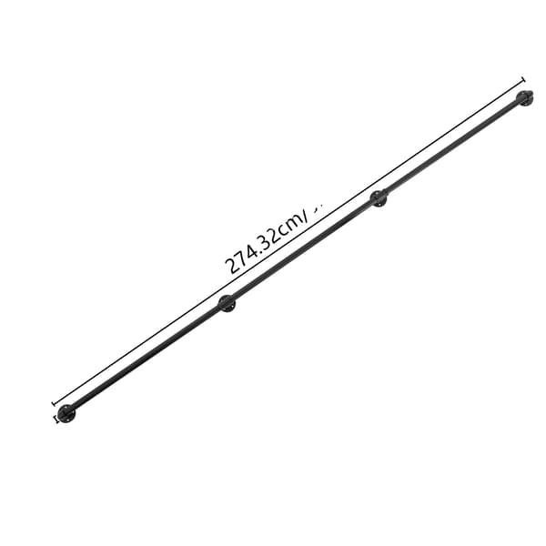 Trappegelænder, Holdbart Galvaniseret Stål, Moderne Design,Sort