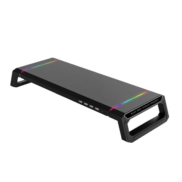 Datormonitorställ, Fällbar Design, USB 3.0-portar,svart