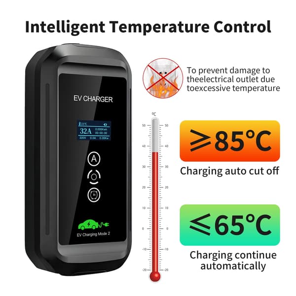 EV-laddare, 7,2 kW bärbar, typ 2-kontakt,Typ2