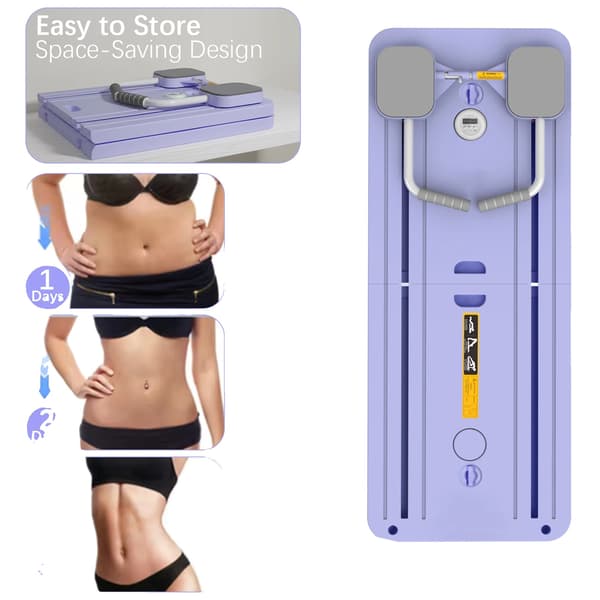 Fitnessbräda, automatisk återstudssystem, hög viktkapacitet,LILA