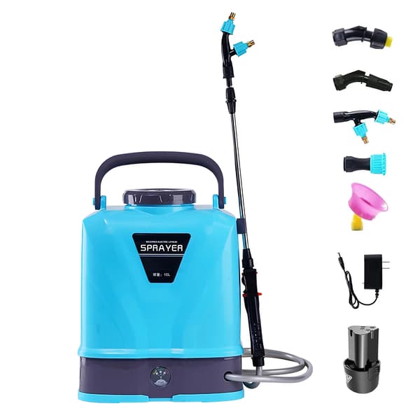 Elektrisk Spruta, Bärbar Design, Lång Batteritid,10L Blå