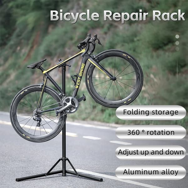 Cykelreparationsställ, Bärbar Fällbar Design, 360° Rotation,Bipod Ställ