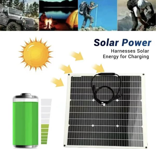 Solpanel, Flexibel Design, Hög Effektivitet,1st 60w panel