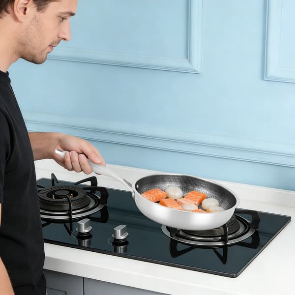 Stegepande, Non-stick, Rustfrit Stål,Sølv