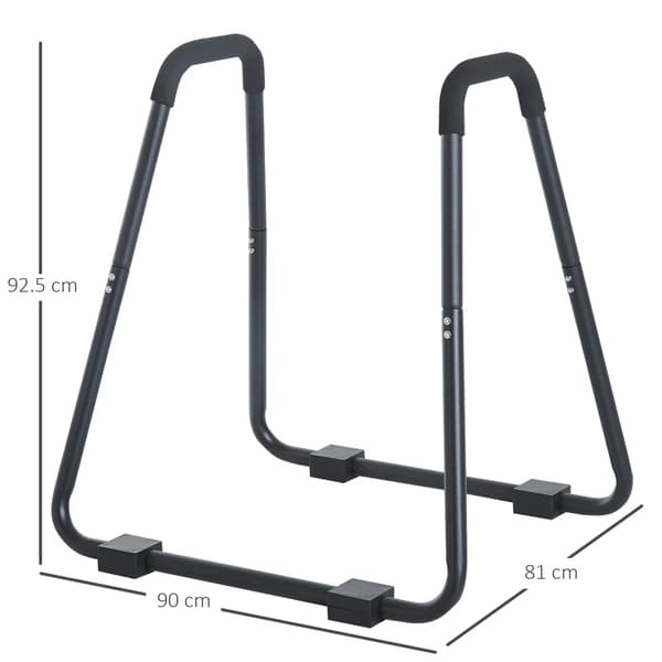 Dip Station, Hållbar Stålram, Kompakt Design,svart