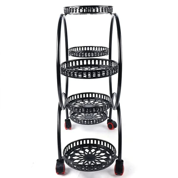 Plantebord, 6 niveauer, mobil design,sort