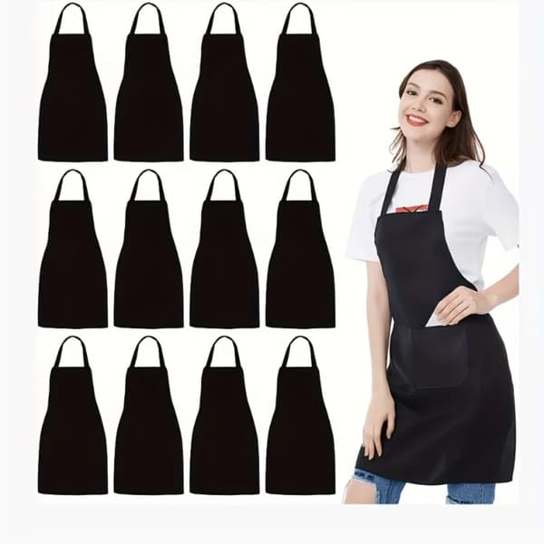 Förkläde, Stort Fack, Non-woven Tyg,6PCS