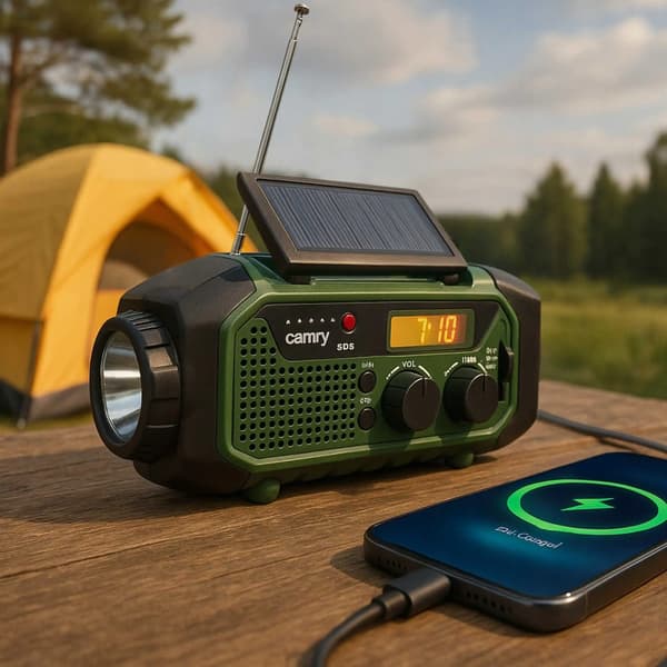 Nødradio, Bluetooth-højttaler, Powerbank,grøn