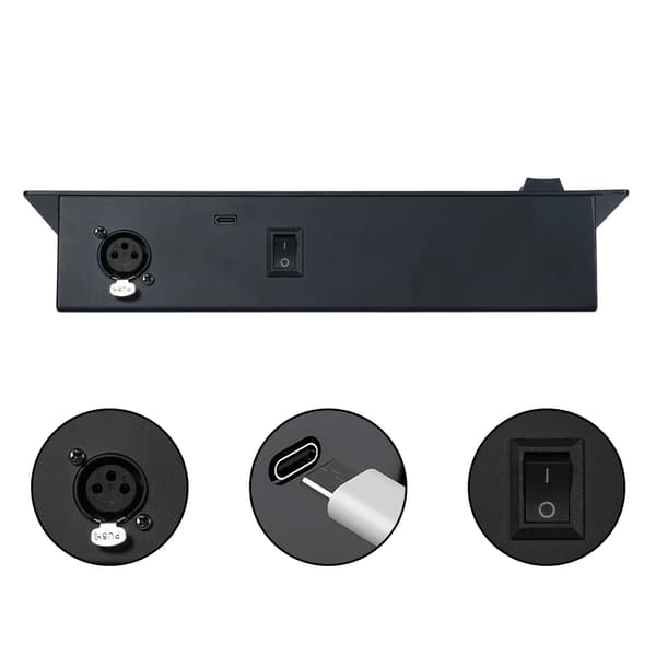DMX-controller, 40 kanaler, batteridrevet,Sort