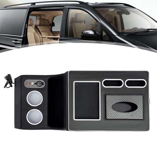 Mittarmstödsconsole, Hållbara Material, Bekväm Förvaring,Svart