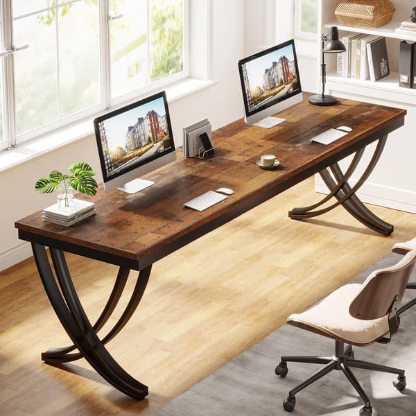 Computerbord, Stilfuldt Design, God Plads, 200x75 cm,Brun 02
