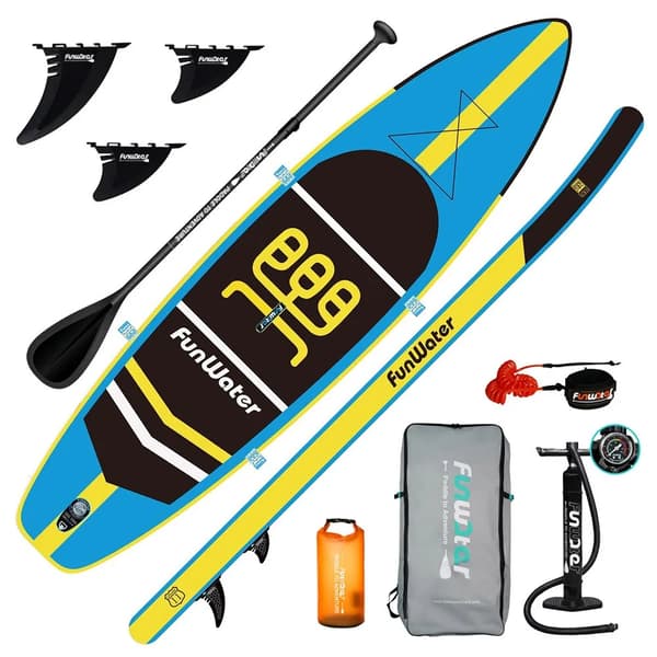 Oppustelig Paddle Board, Holdbart PVC, Inkluderer Tilbehør,SUPFW03B