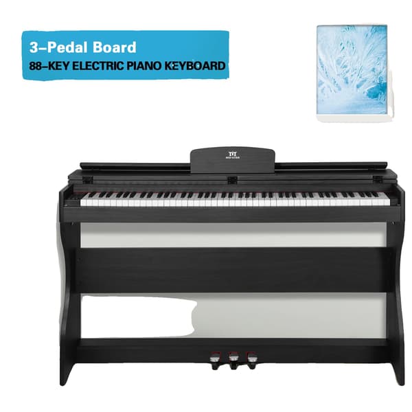 Digitalt Klaver, 88 Taster, 3-Pedal System,sort