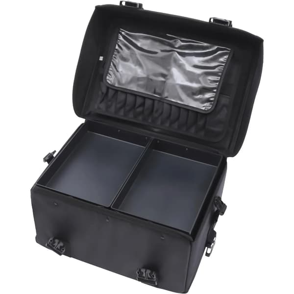 Makeup Case, Bærbar Trolley Organizer, 8 Store Skuffer,sort
