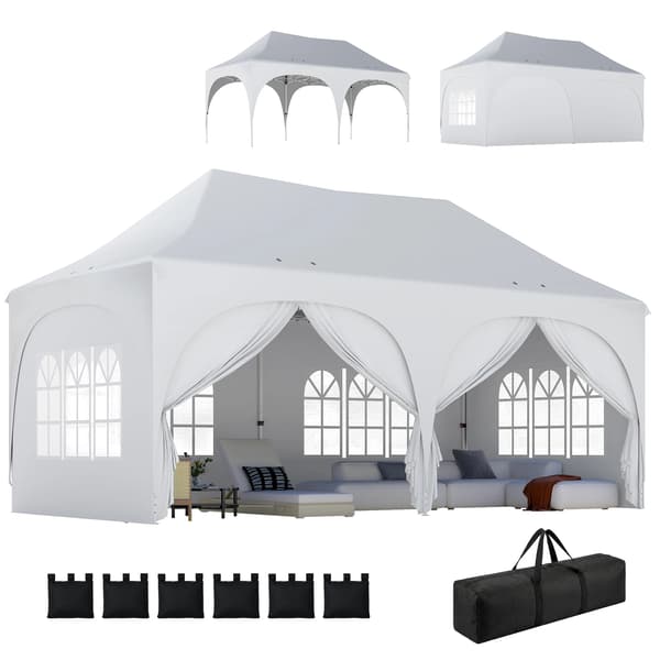 Paviljong, Pop-Up Design, Justerbar Höjd, Ljusgrå