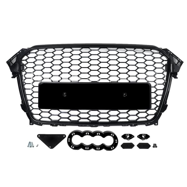Frontbumper Radiatorgrill, Honningkage Design, Direkte Erstatning,Glans Sort