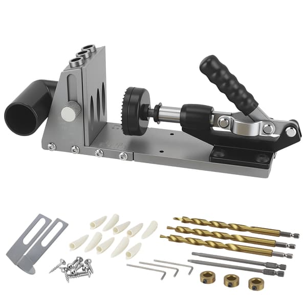 Fickhål Jig Kit, Justerbar Klämma, Dammsugarport,silver