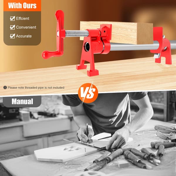 Rørklemme Sæt, Holdbart Gussejern, Ergonomisk Design,4PCS
